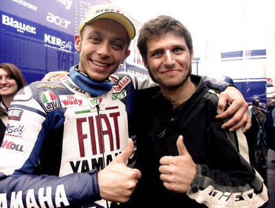 MotoGP legend Valentino Rossi and Isle of Man TT star Guy Martin (IoM DTL)